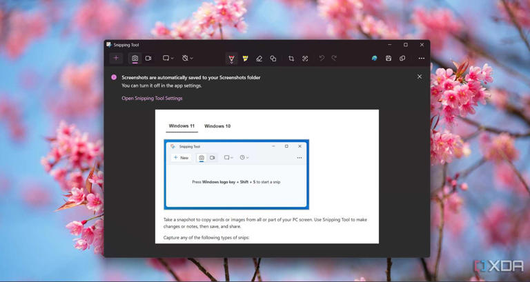 A caption taken with Snipping Tool
