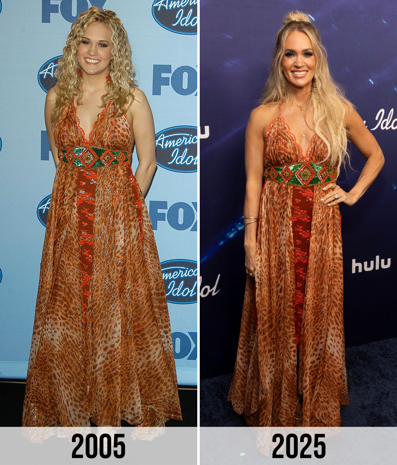 Carrie Underwood Rewears Her 2005 'American Idol' Finale Winning Dress