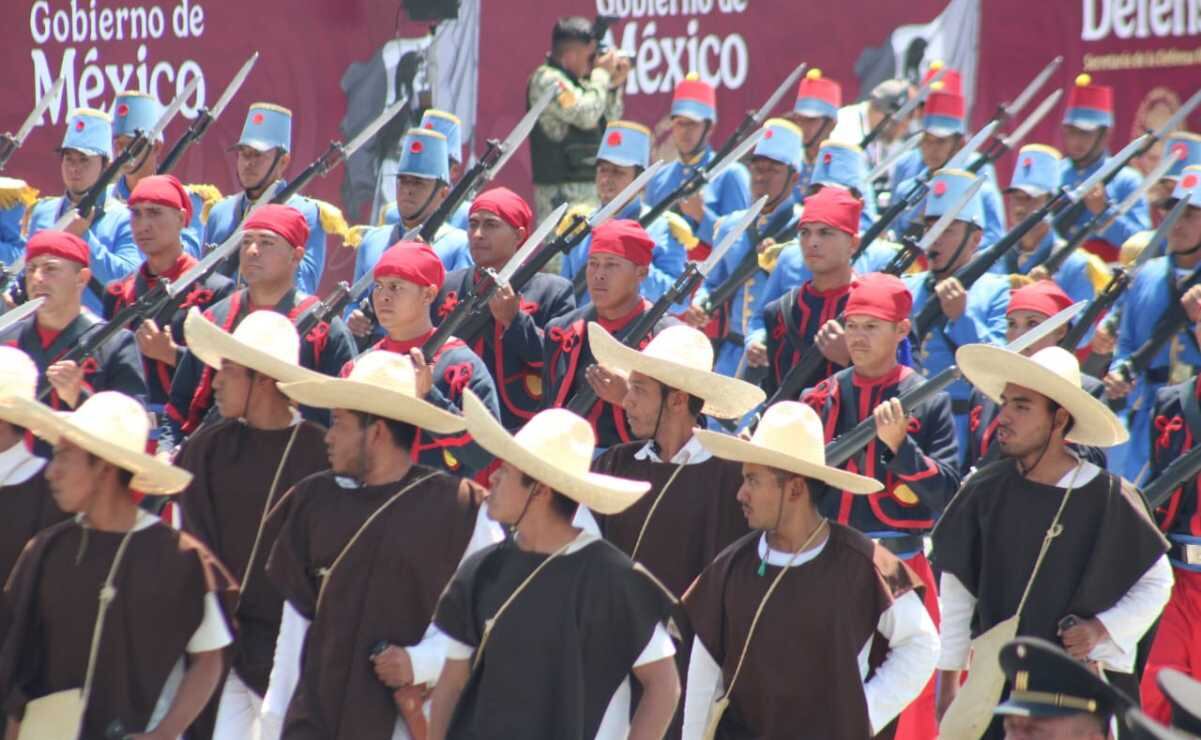 La presidenta Claudia Sheinbaum acude al desfile del 5 de mayo. Foto: Omar Contreras / EL UNIVERSAL