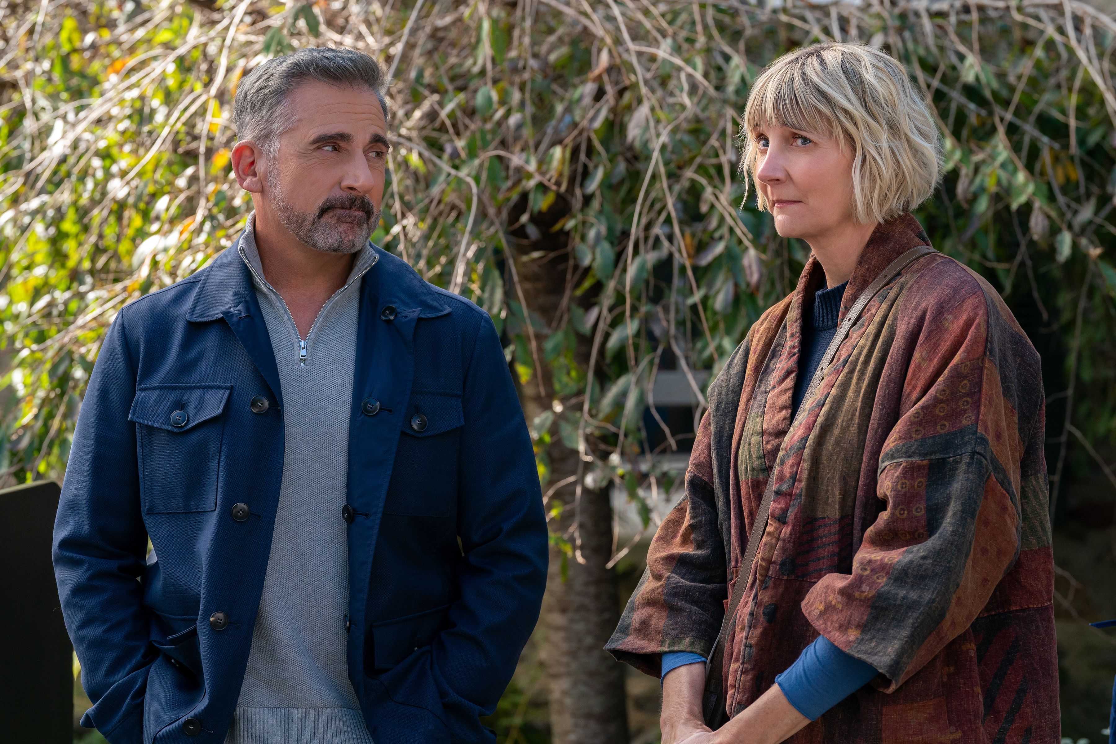 Exes Nick (Steve Carell) and Anne (Kerri Kenney-Silver) in The Four Seasons' "Fall" episodes. (Image credit: JON PACK/Netflix)
