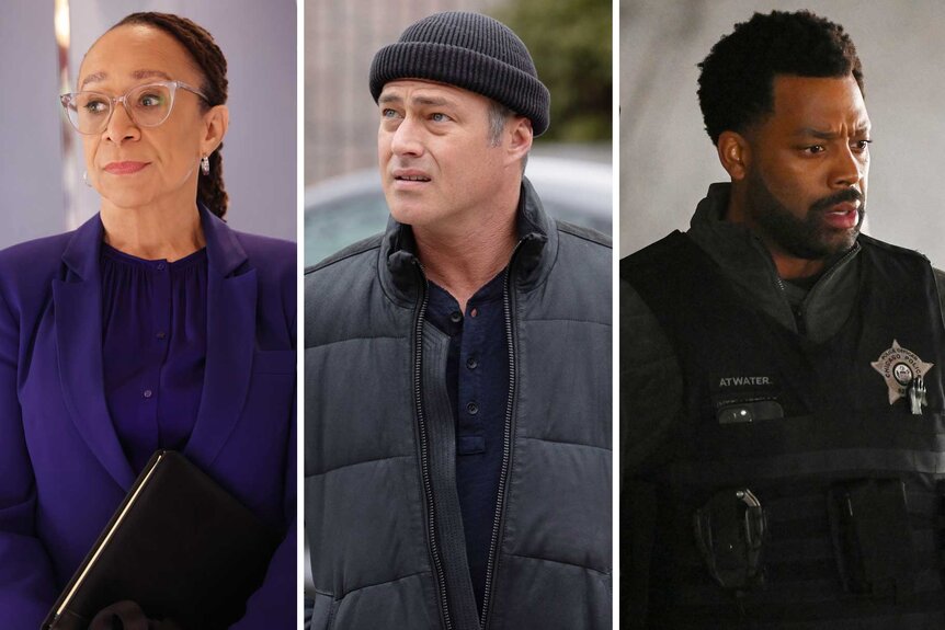 A split of Sharon Goodwin in Chicago Med Season 10, Episode 20; Kelly Severide in Chicago Fire Season 13, Episode 19; Kevin Atwater in Chicago P.D. Season 12, Episode 14.