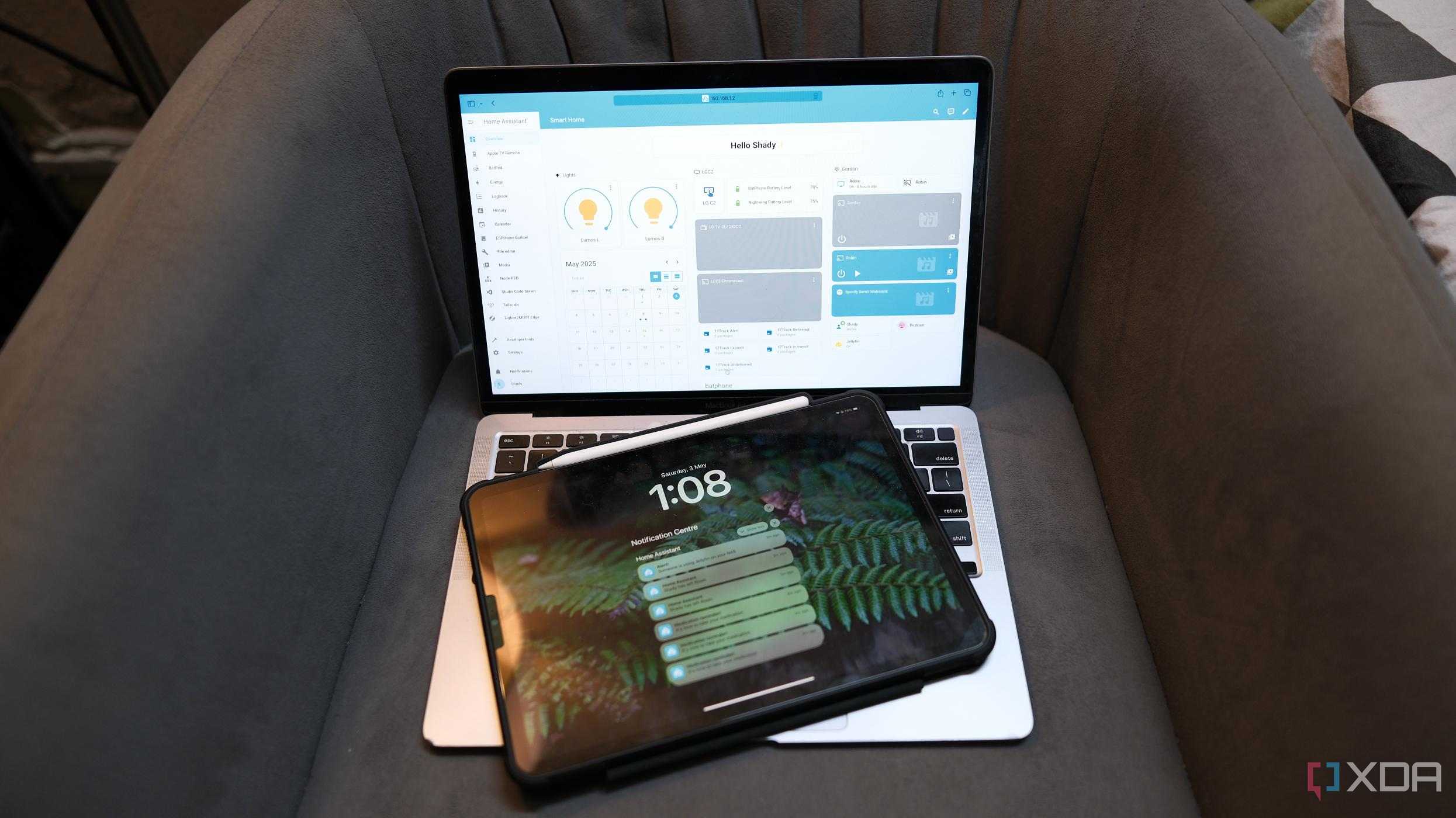 Laptop and tablet running automation in Home Assistant without extra hardware