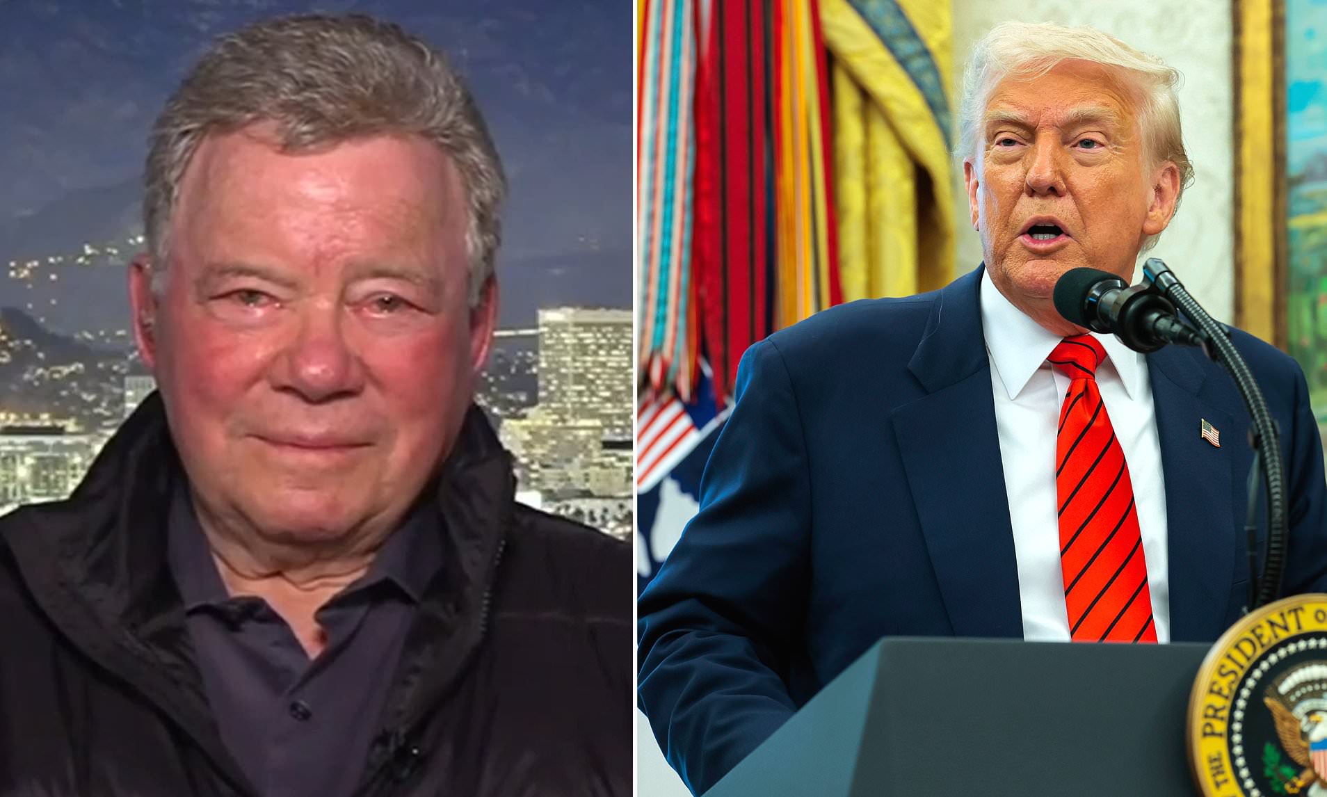 William Shatner has epic meltdown at Trump's push to make neighbor
