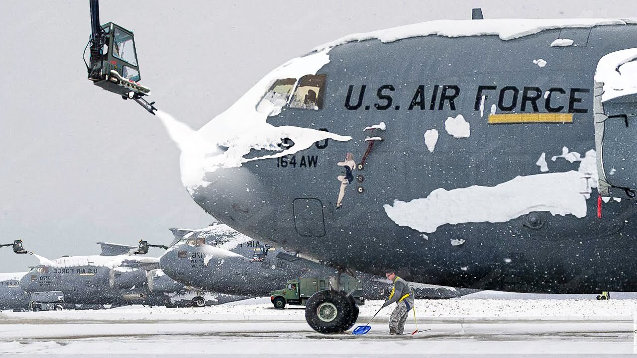 Exploring the coldest US Air Force base and the massive C-17 aircraft