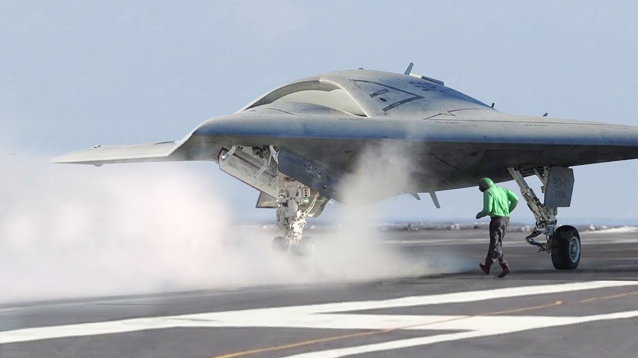 US tests gigantic drone on aircraft carrier