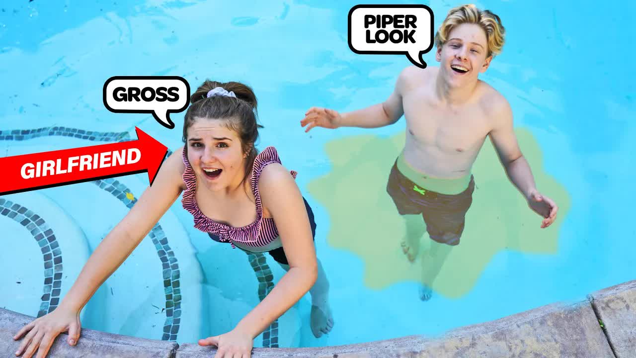 Epic Pool Prank! Food Coloring Baby Ruth Surprise