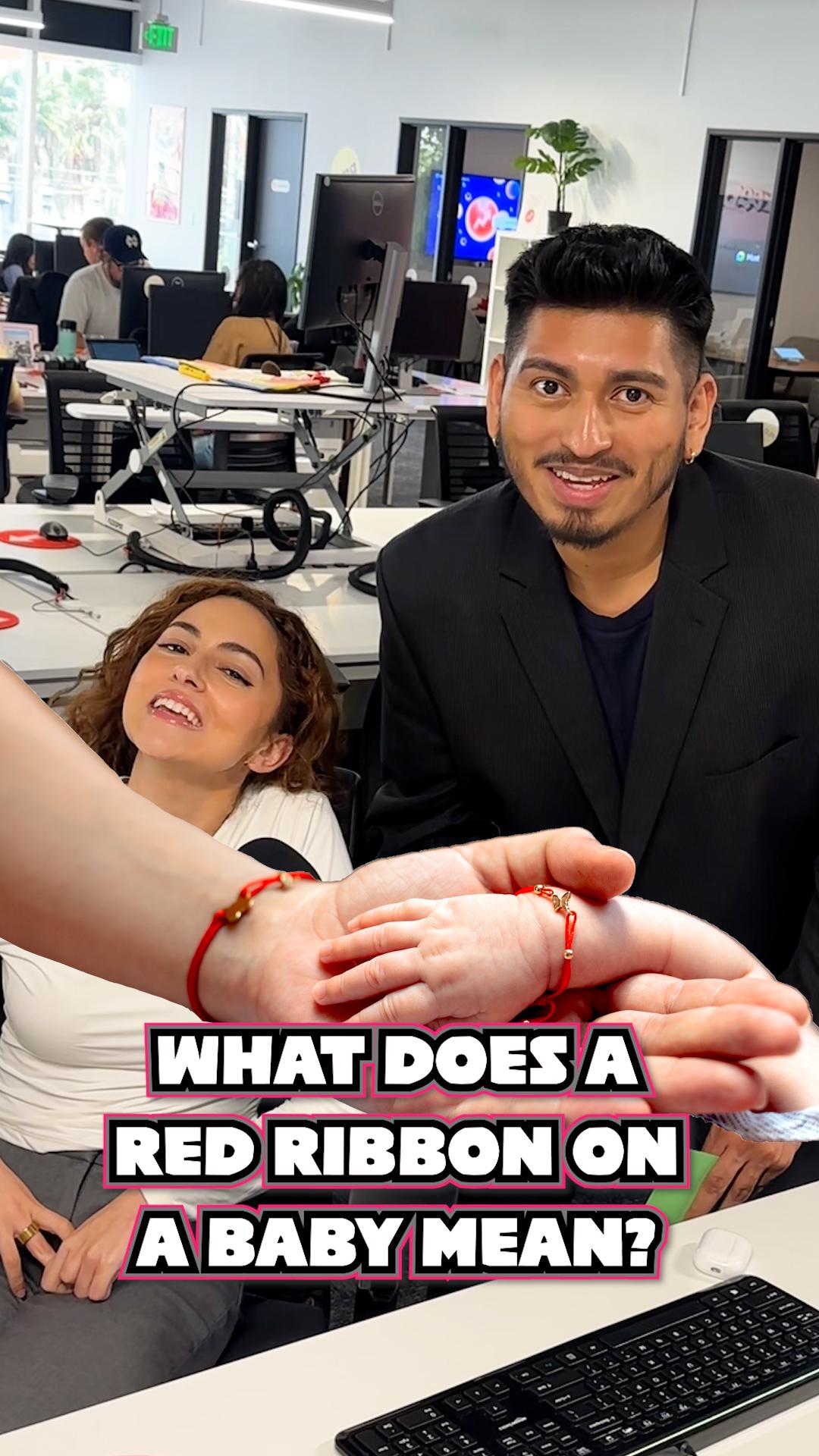 What does the Red Ribbon mean on a baby?