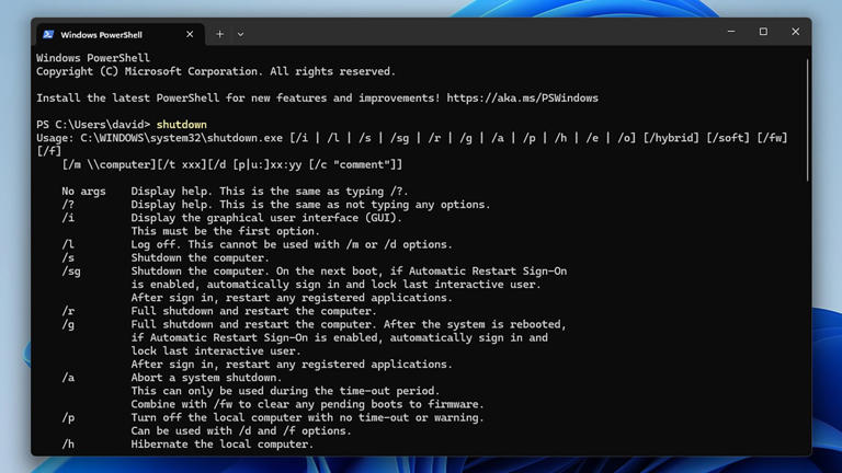 PowerShell doesn't look too different to the command prompt at first glance.