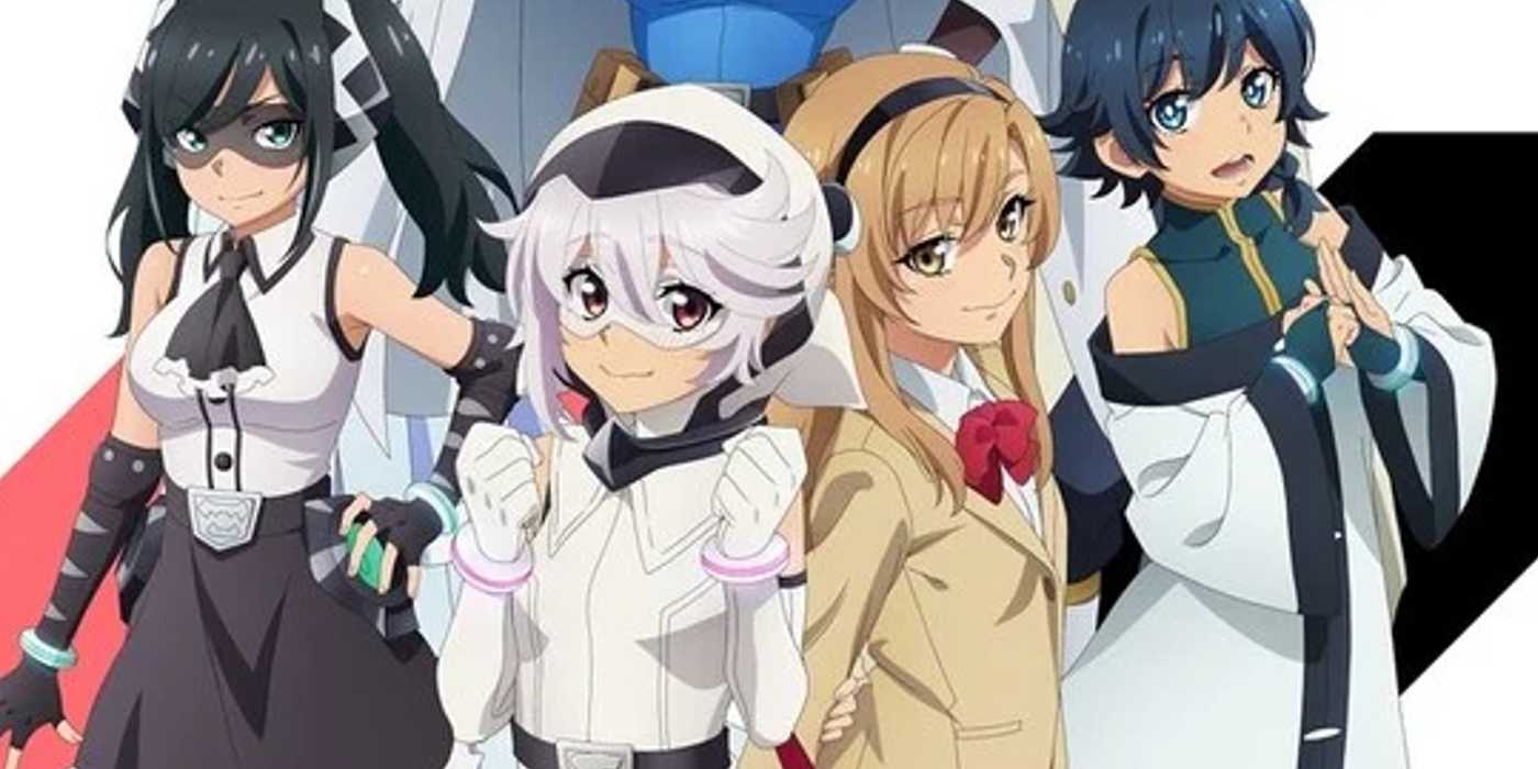 SHY anime key visual depicting the main cast in their superhero uniforms.