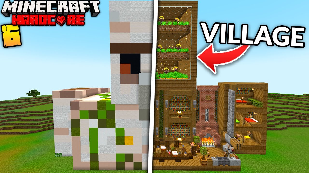 Transforming the village in Minecraft hardcore