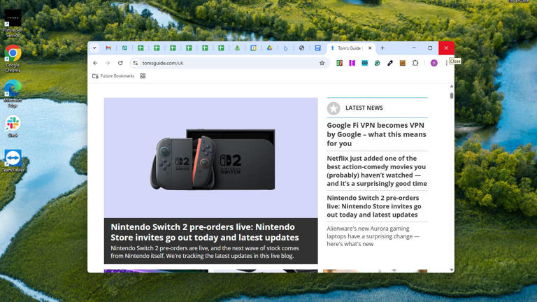 Screenshot of Windows 11 and closing Google Chrome window