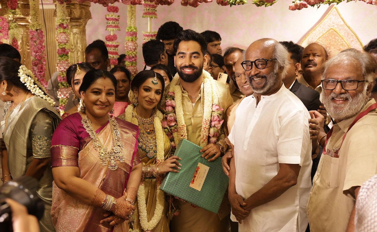 In Pics: Rajinikanth, Kamal Haasan, Suriya At A Grand Wedding In Chennai, image size:1200x738