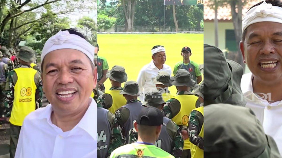 GEBRAKAN DEDI MULYADI - Capture video Dedi Mulyadi mengunjungi siswa yang sedang dididik di barak militer. Dedi Mulyadi membuat program anak-anak bermasalah dididik di barak militer (TikTok @dedimulyadiofficial)
