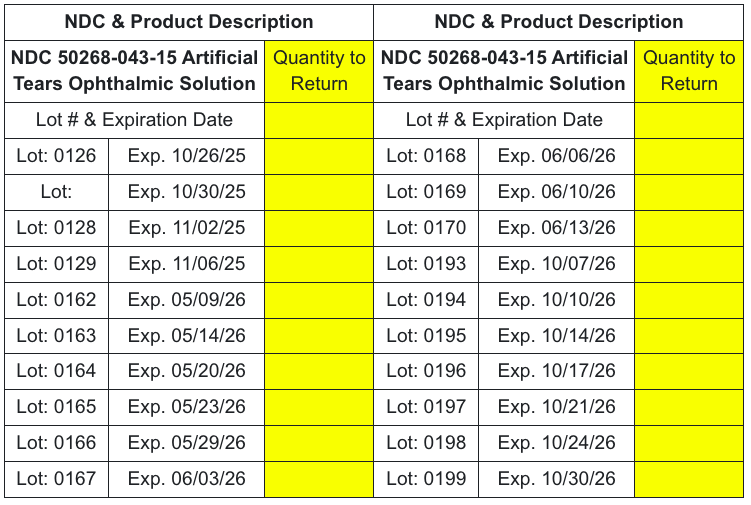 Urgent safety recall for eye care products