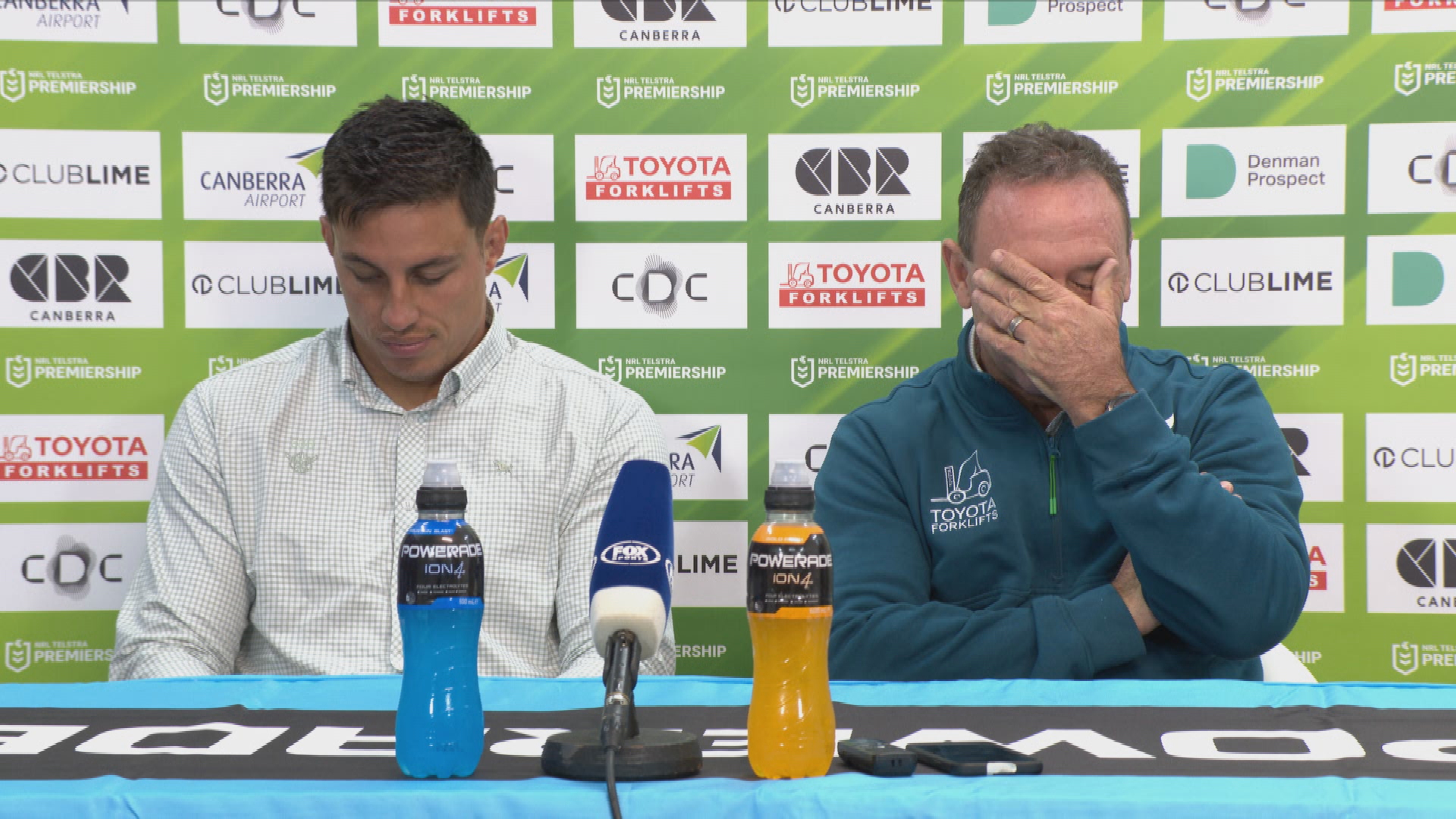 Ricky laughs off question as 'weak-gutted dog' feud reignited