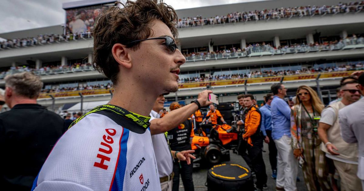 How ‘Wonka’ star Timothy Chalamet went undetected at Miami GP in VCARB ...