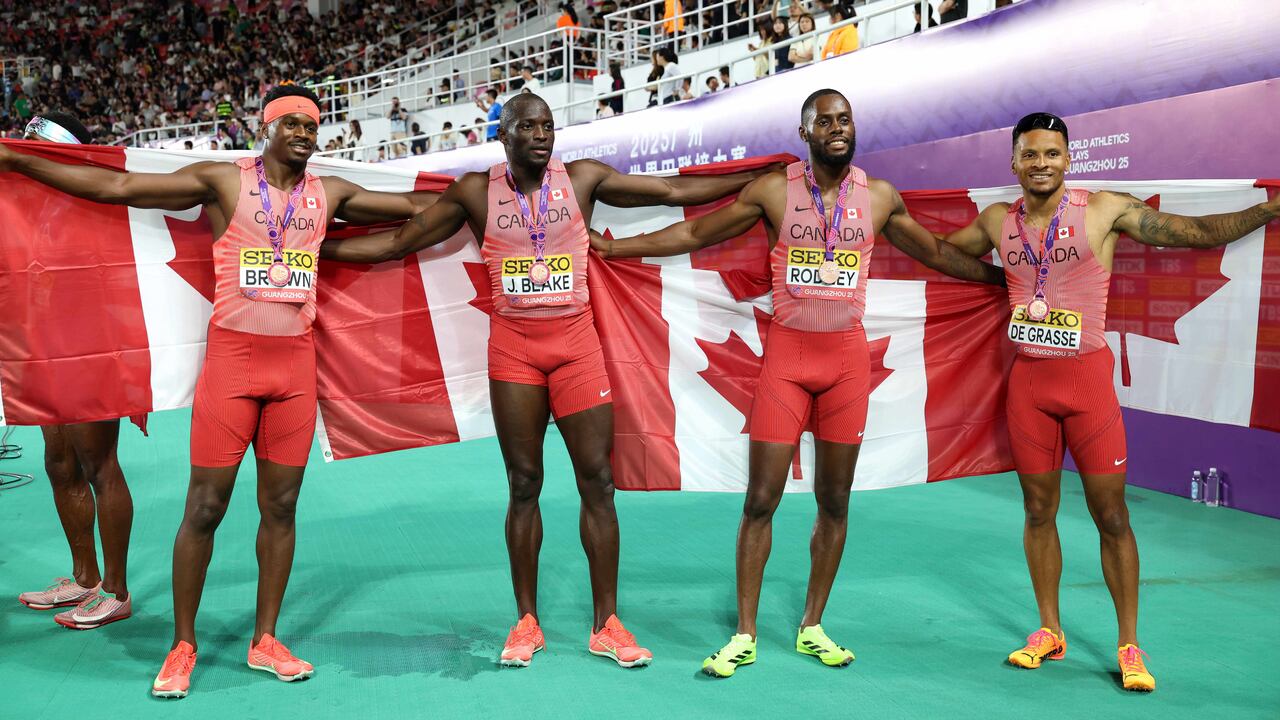 Canadian 4x100 Metre Men Finish 3rd At World Athletics Relay Final