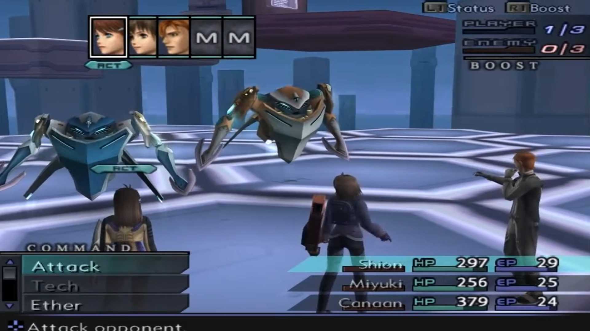 A screenshot of gameplay from Xenosaga Episode 3