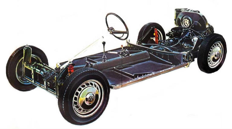 O chassi do Zé do Caixão recebeu reforços e ajustes em relação à base original utilizar quatro portas