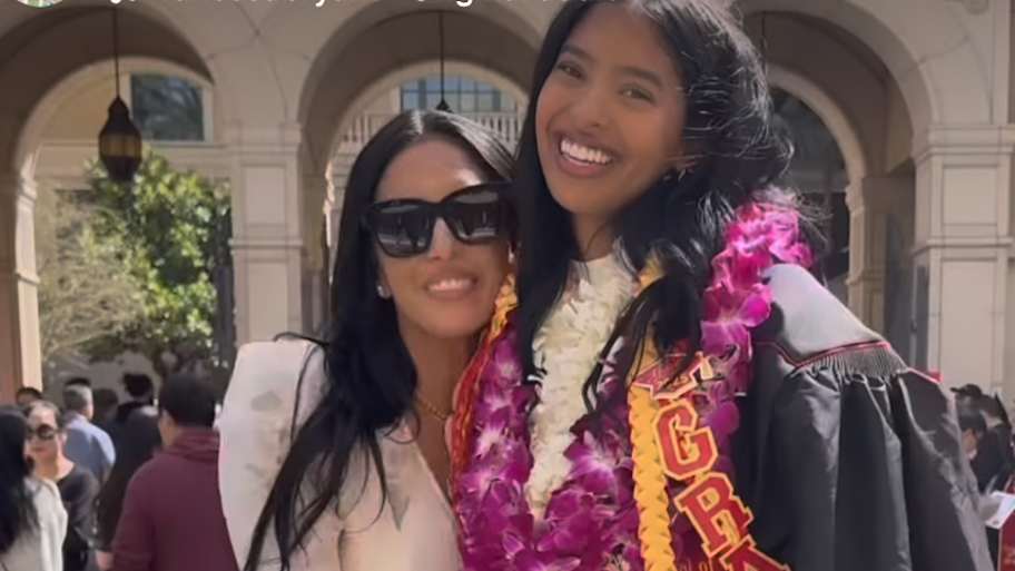 Proud mom Vanessa Bryant shares sweet Natalia kiss for daughter's USC  graduation