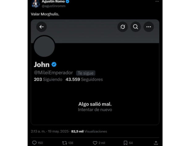 Cerraron una cuenta atribuida a Santiago Caputo 20250519