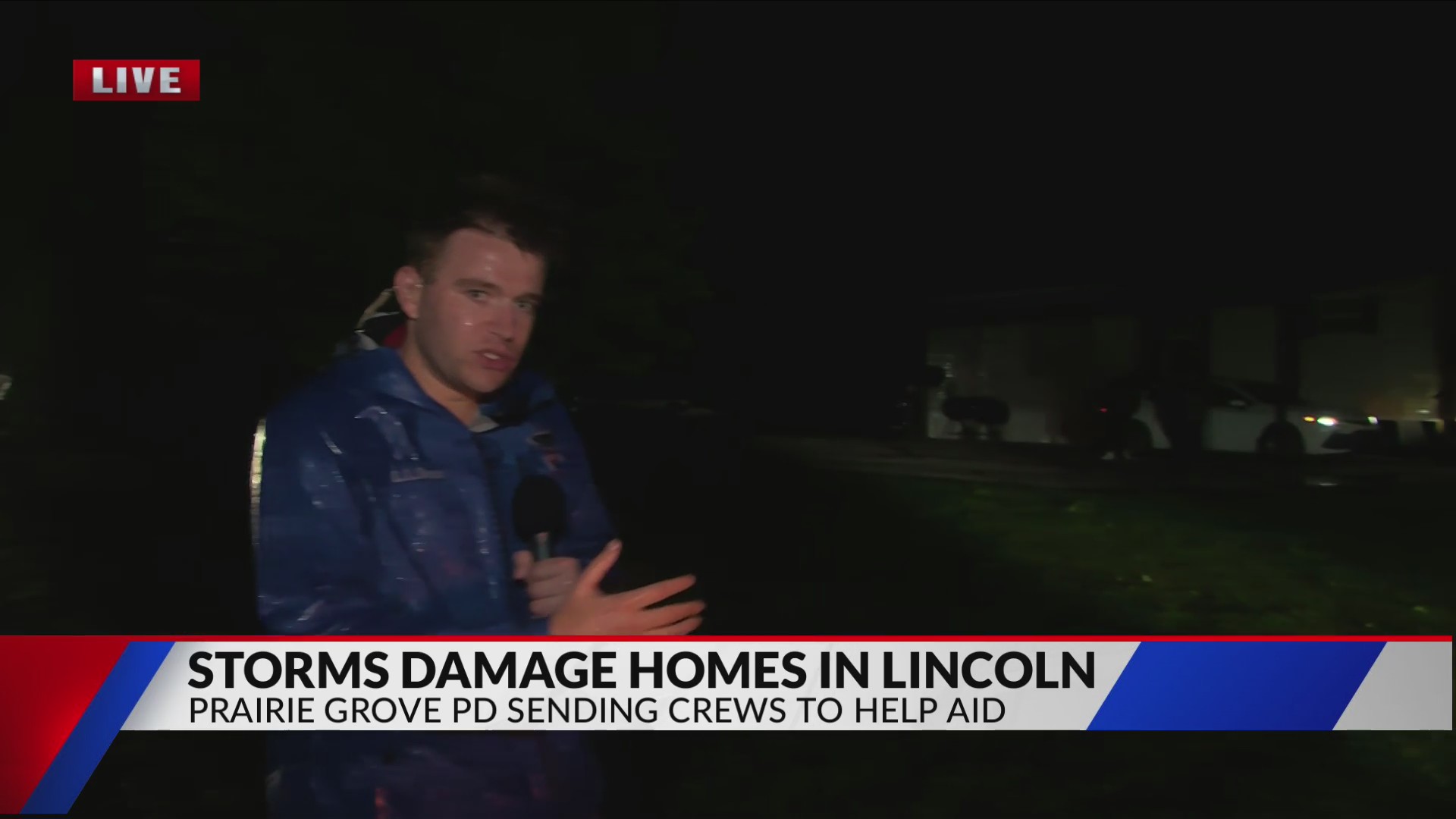 Homes Damaged In Lincoln From Tornado