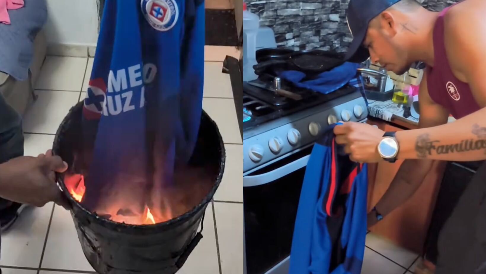Aficionado quema su jersey de Cruz Azul tras derrota ante América: “Equipo  macuarro”