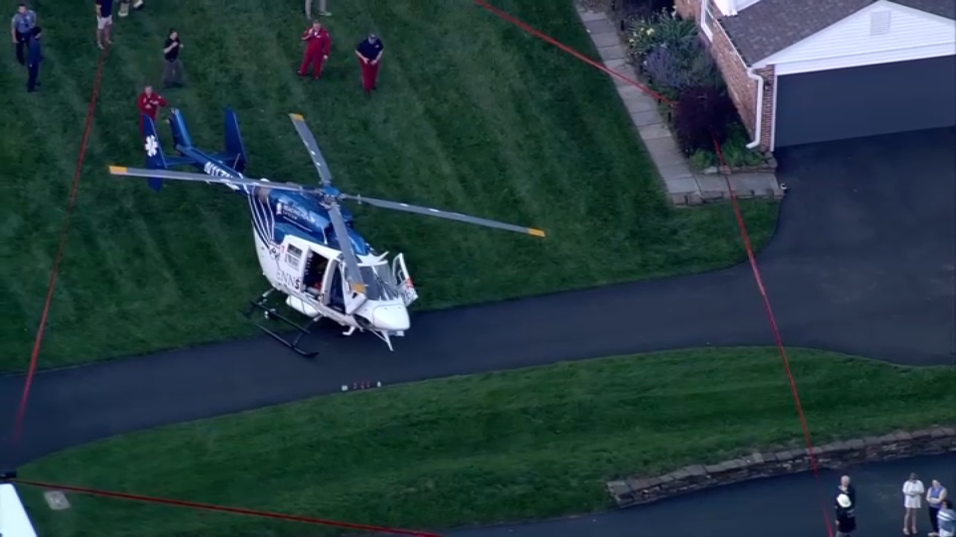 Medical helicopter makes emergency landing on front yard of Pa. home Monday(00)
