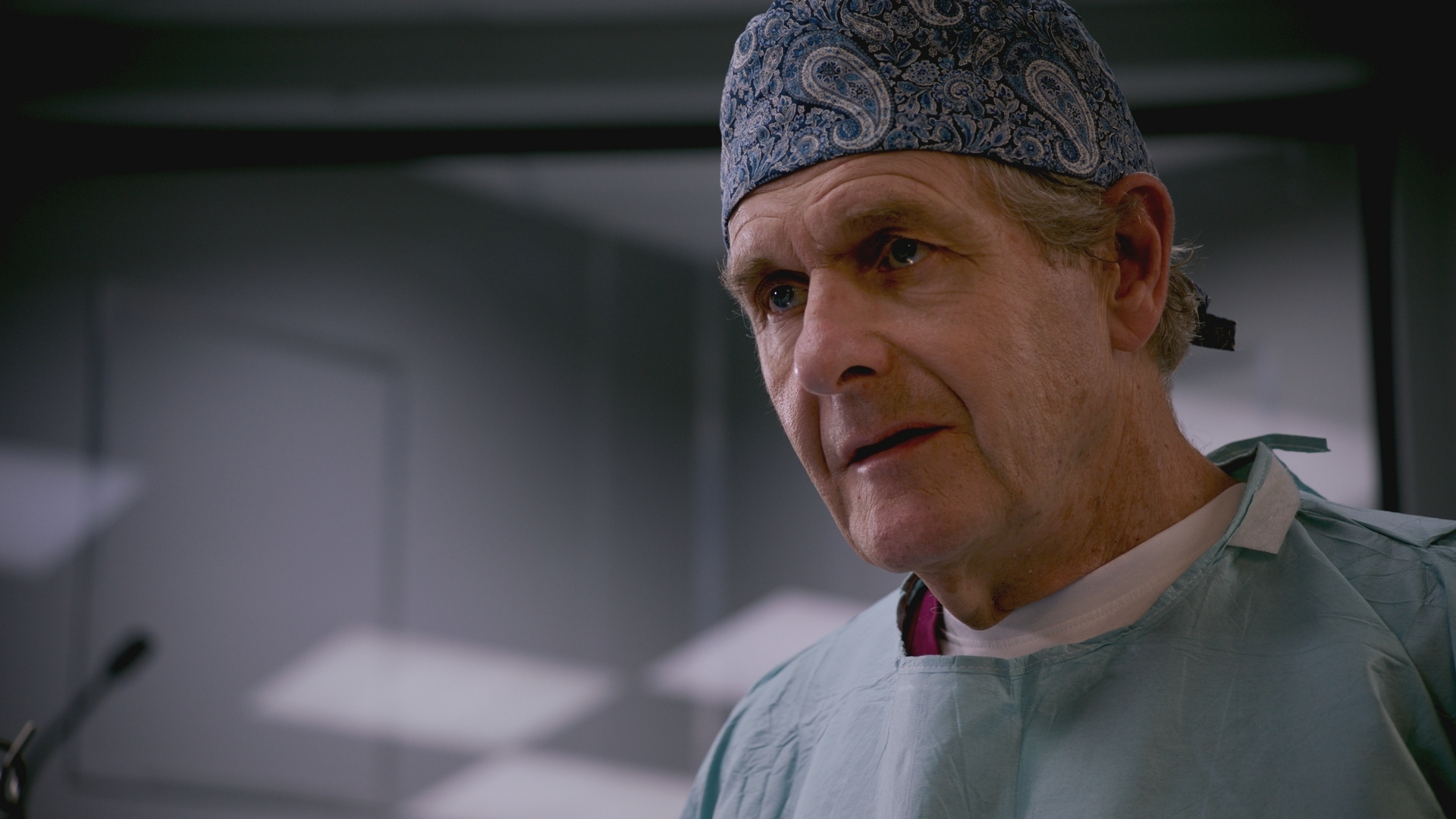 Silent witness. Can Russell manipulate Flynn into keeping quiet?? (Image credit: BBC STUDIOS. )