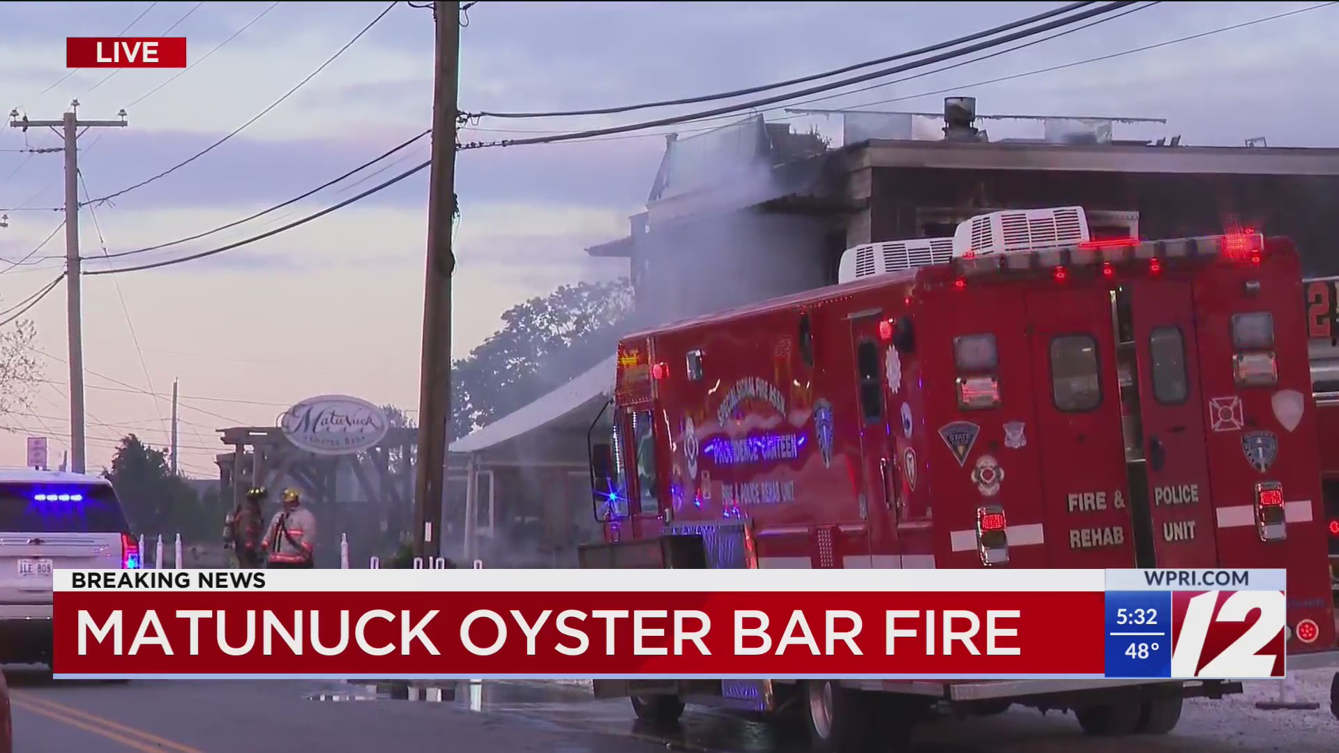 Fire breaks out at Matunuck Oyster Bar