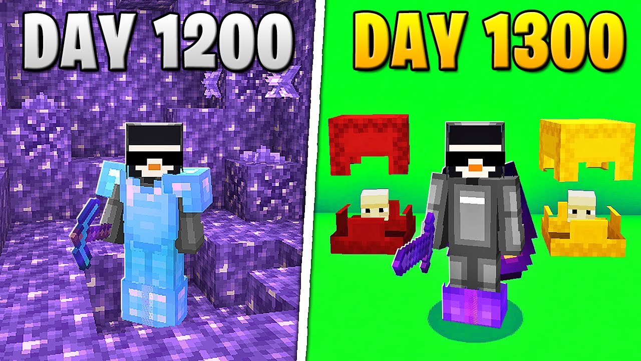 I survived 1,300 days in hardcore Minecraft survival