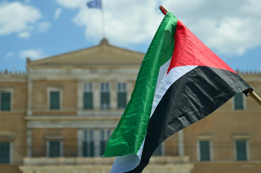 Συγκέντρωση στο Σύνταγμα κατά της σφαγής των Παλαιστινίων