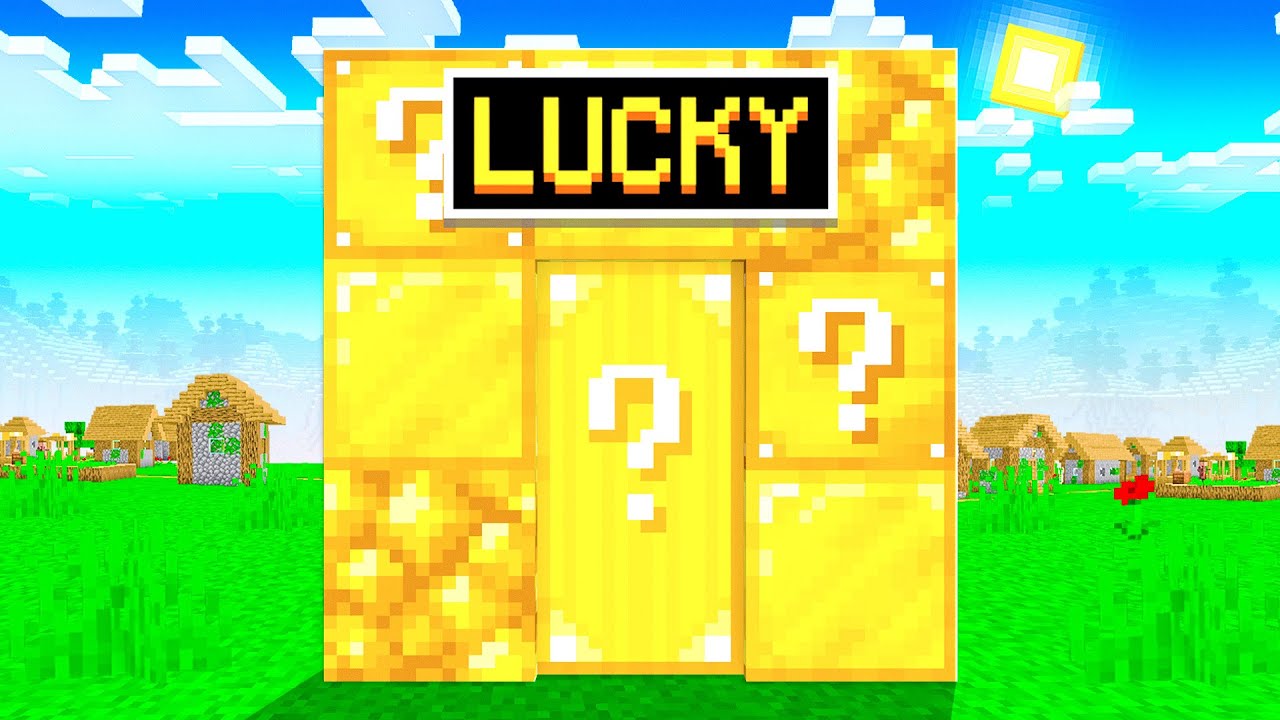 BeckBroJack opens a Minecraft lucky block door for random items