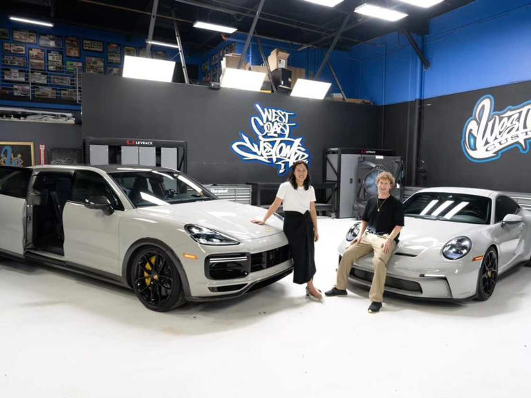 Mark Zuckerberg and his wife Priscilla show off their posche minivan and his Posche GT3 Touring. Photo: Zuck. Source: Instagram