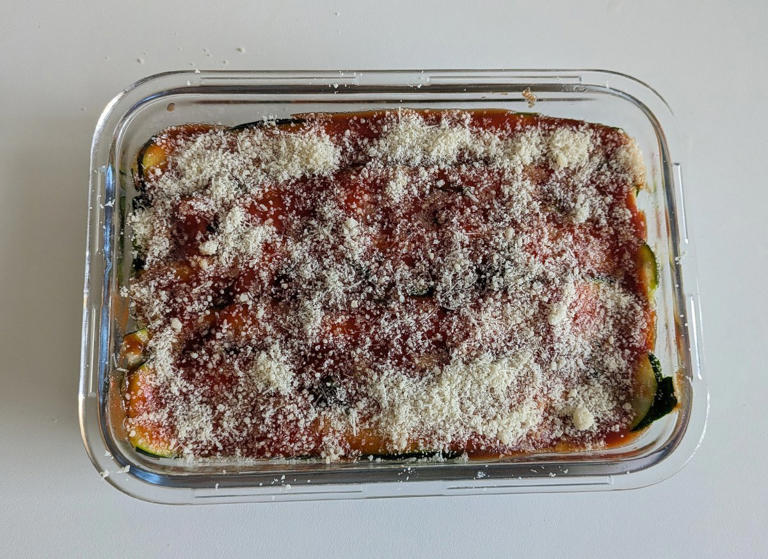 Paso 8 - Parmigiana de calabacín en freidora de aire, receta italiana fácil y ligera