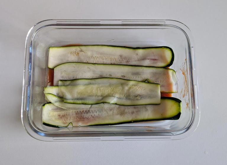 Paso 6 - Parmigiana de calabacín en freidora de aire, receta italiana fácil y ligera