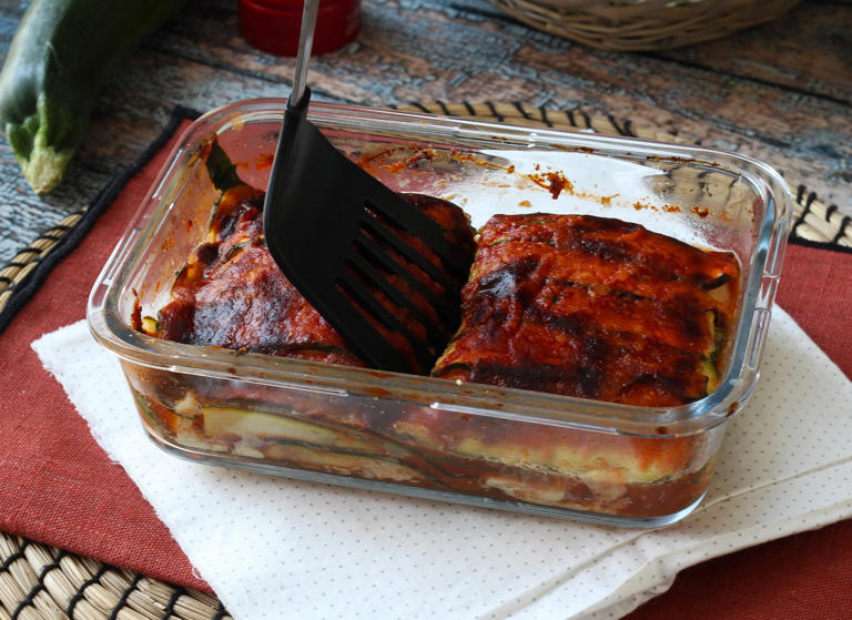 Paso 10 - Parmigiana de calabacín en freidora de aire, receta italiana fácil y ligera