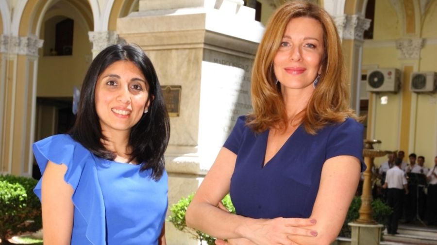 Las periodistas Nunzia Locatelli y Cintia Suárez