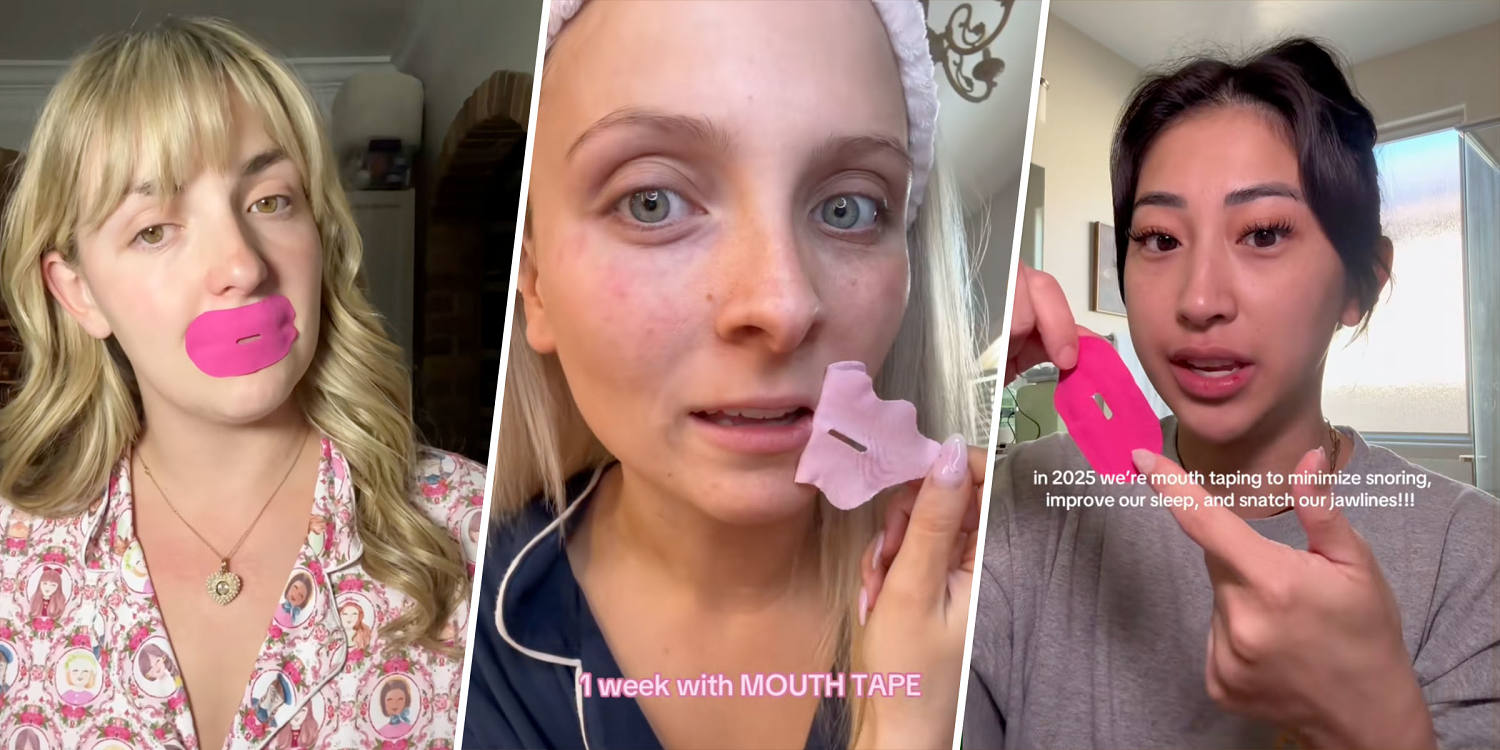 Mouth tape with a breathing hole is taking over TikTok. Is it safer