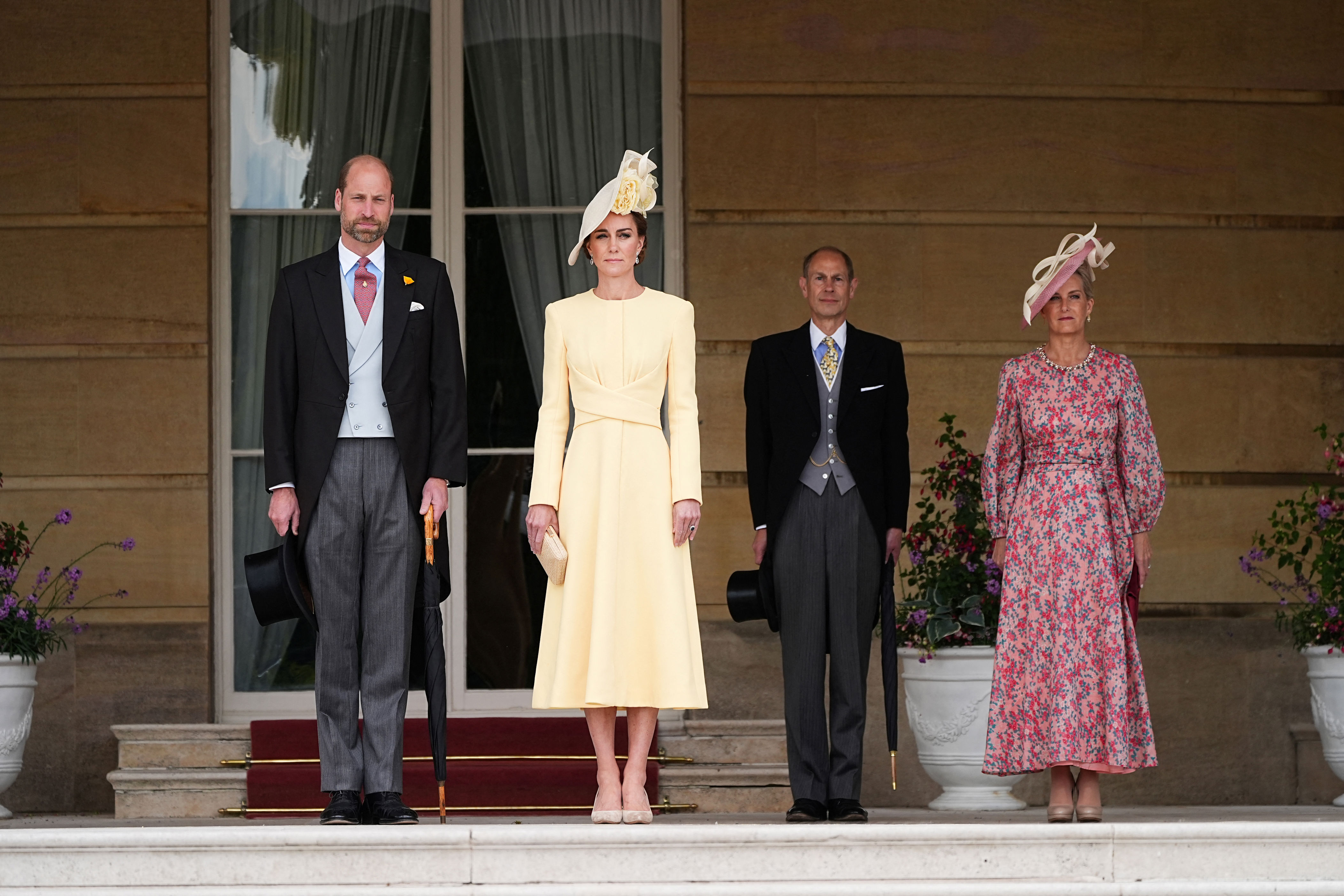 Prince William and Kate Middleton standing with Duchess Sophie and Prince Edward