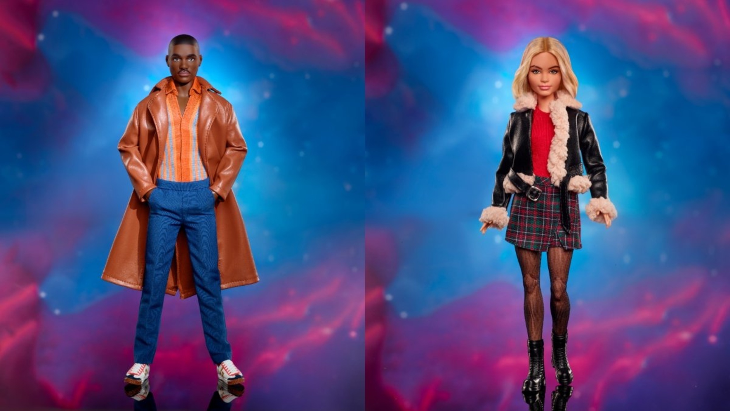 image of doctor who barbie dolls of fifteenth doctor and ruby sunday
