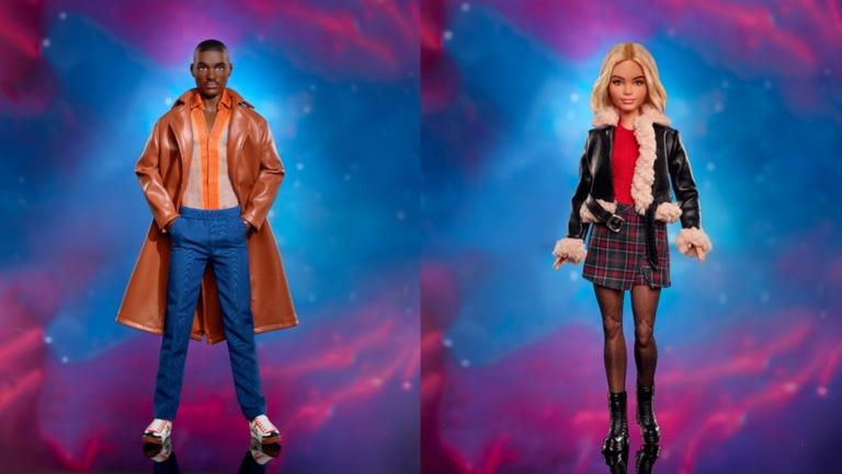 image of doctor who barbie dolls of fifteenth doctor and ruby sunday