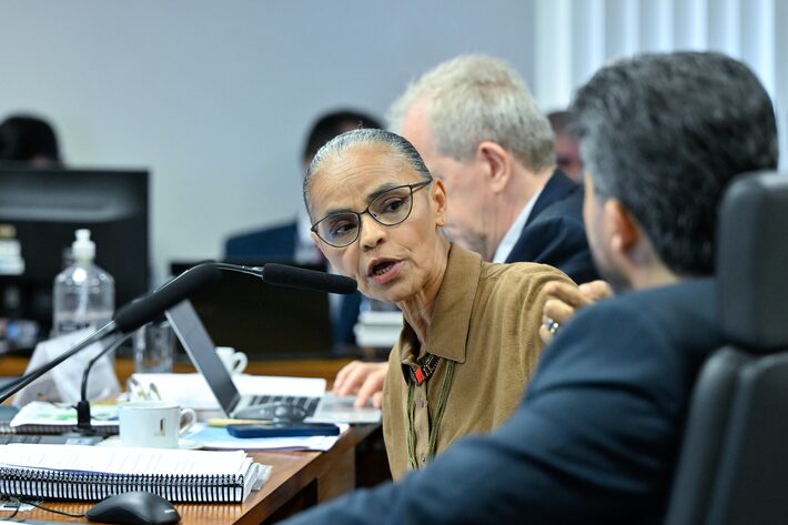 A ministra Marina Silva na Comissão de Serviços de Infraestrutura do Senado Foto: Geraldo Magela/Agencia Senado