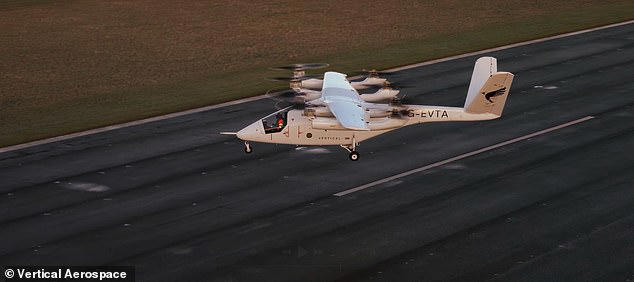 Flown by pilot Simon Davies and developed by Bristol-based Vertical Aerospace, the journey marked the first time the plane had flown in normal airspace outside of strict test conditions