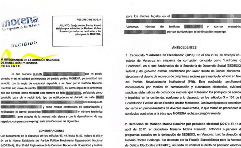 Morenistas denuncian a candidata de Morena en Boca del Río, Veracruz por el caso “ladrones de elecciones”. Foto: Especial