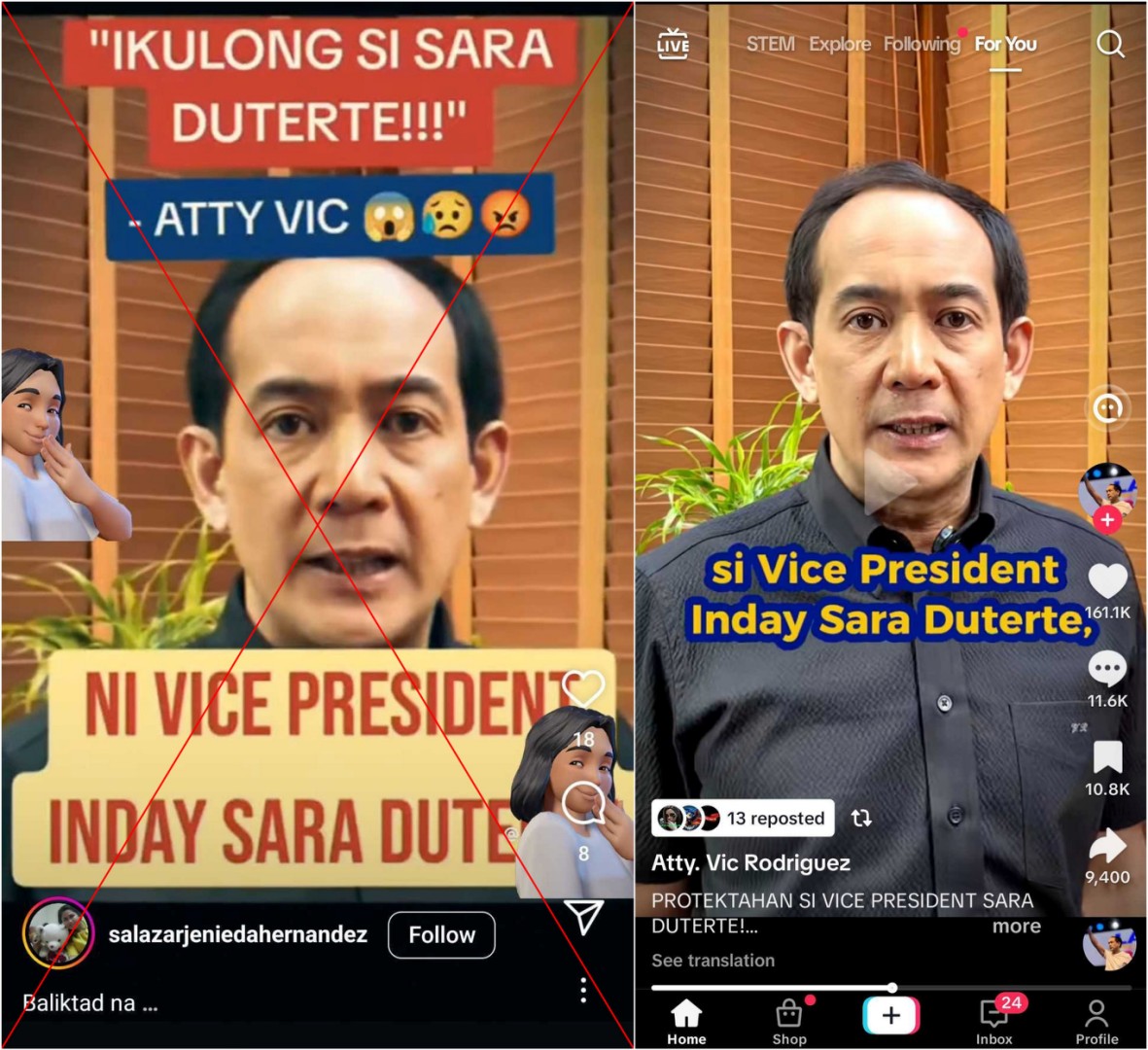 Spliced footage of Duterte-backed politician sparks turncoat claims