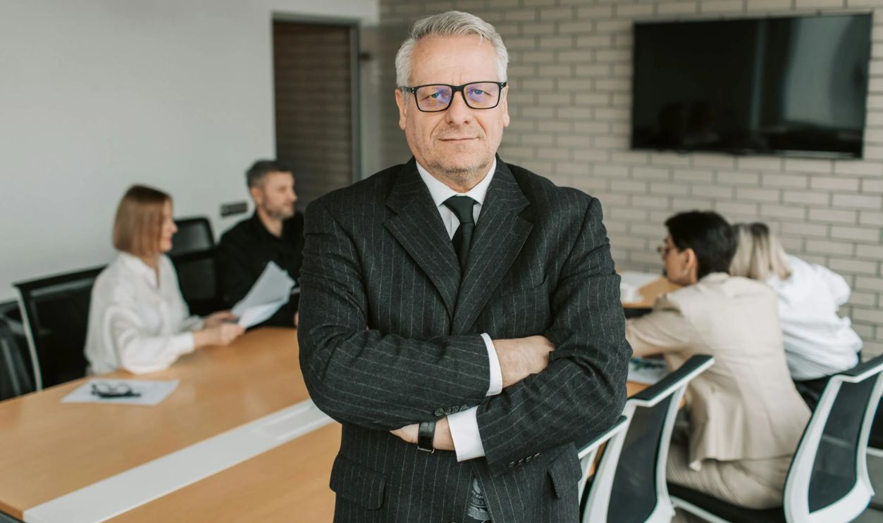 Wealthy person analyzing investment portfolio