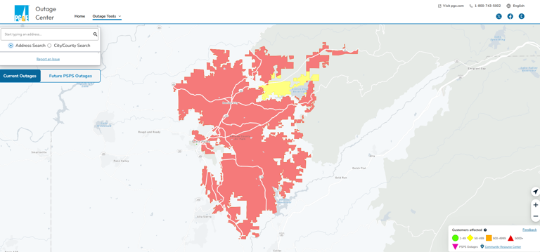 Power restored to most Nevada County PG&E customers