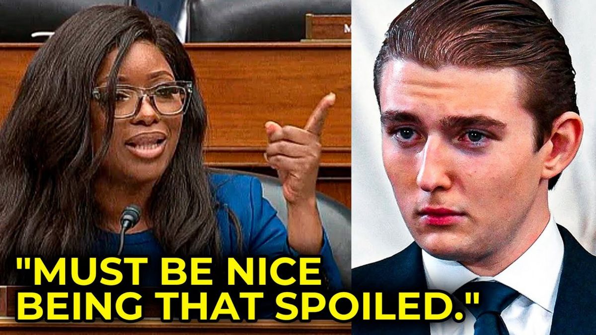 AI-generated videos spurred rumor that Barron Trump debated Jasmine Crockett  on live TV