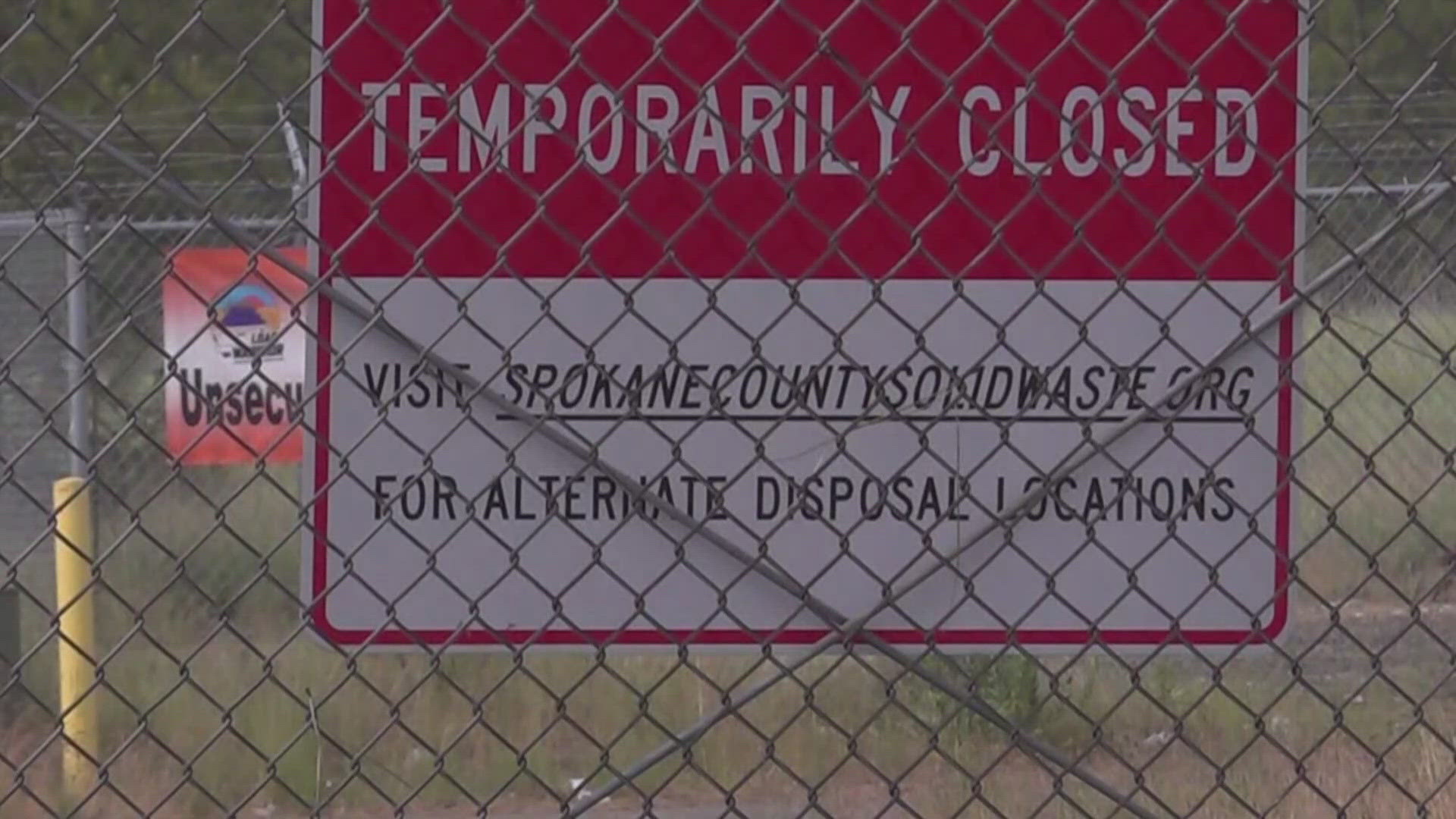 Northside Transfer Station/Recycling Center in North Spokane closed due